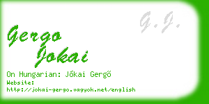 gergo jokai business card